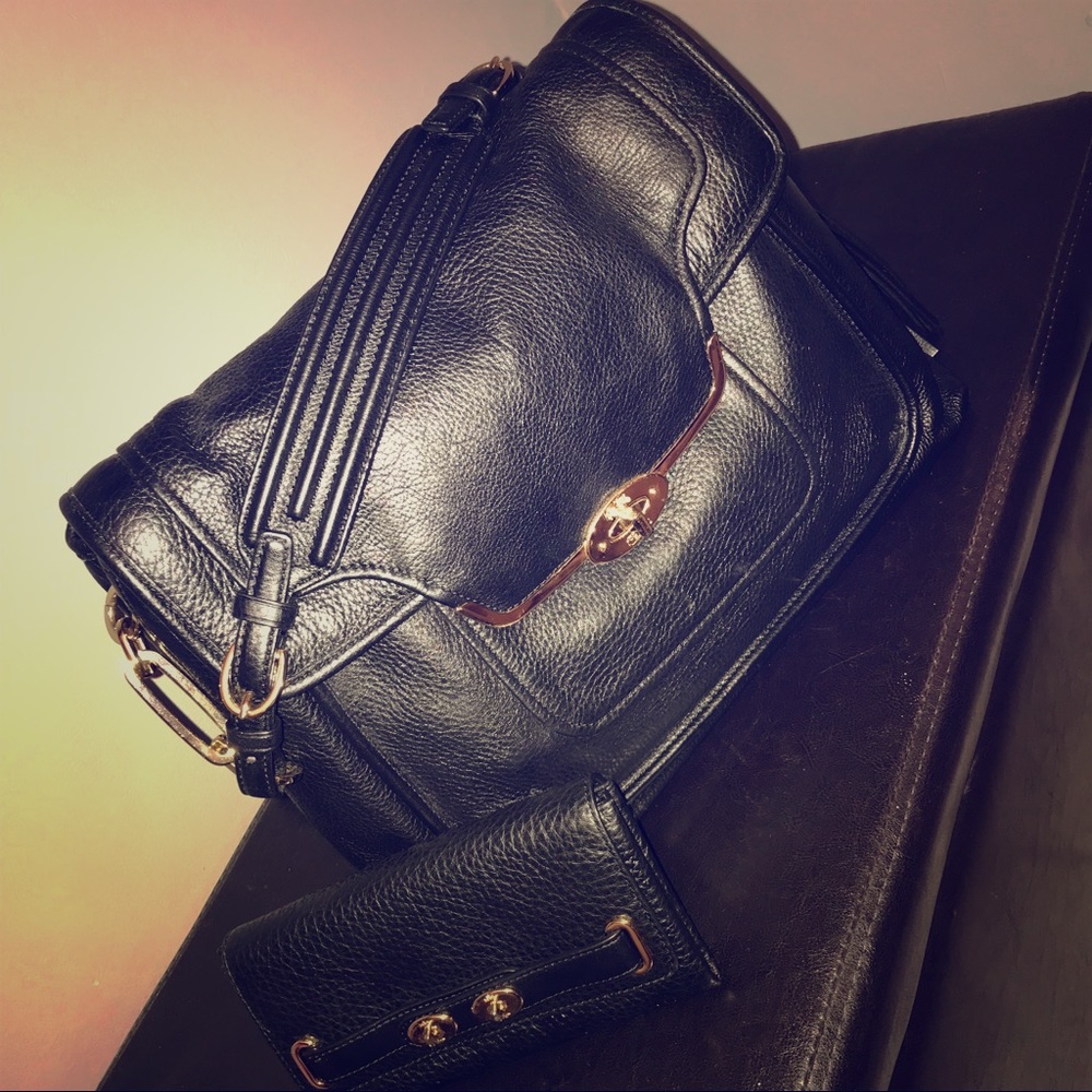 Coach black Madison and wallet